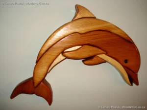Intarsia Dolphins