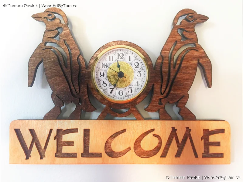 Penguin Welcome Clock