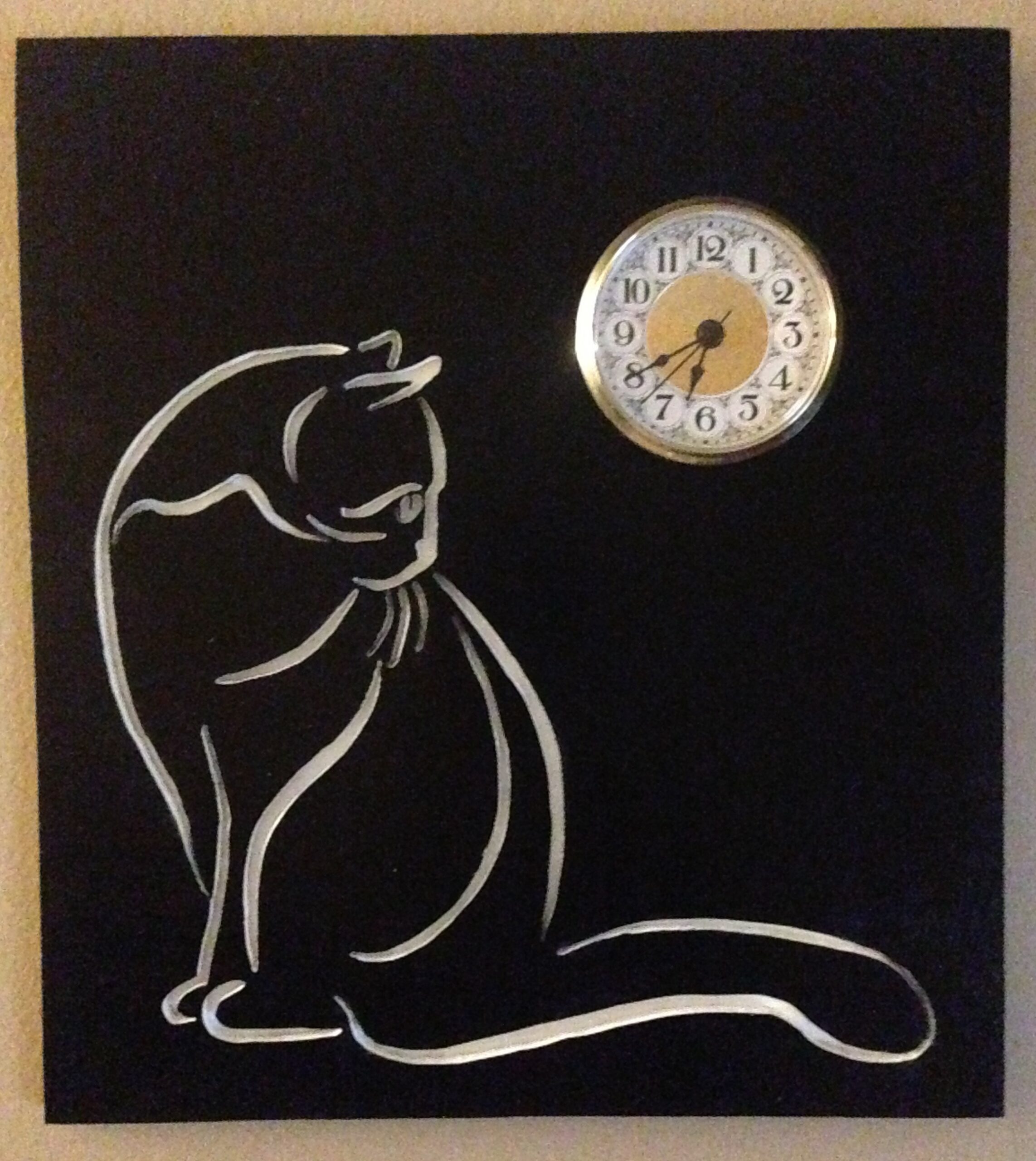 Persian Cat Clock