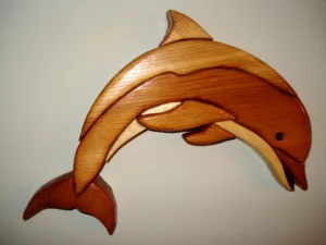 Intarsia Dolphins