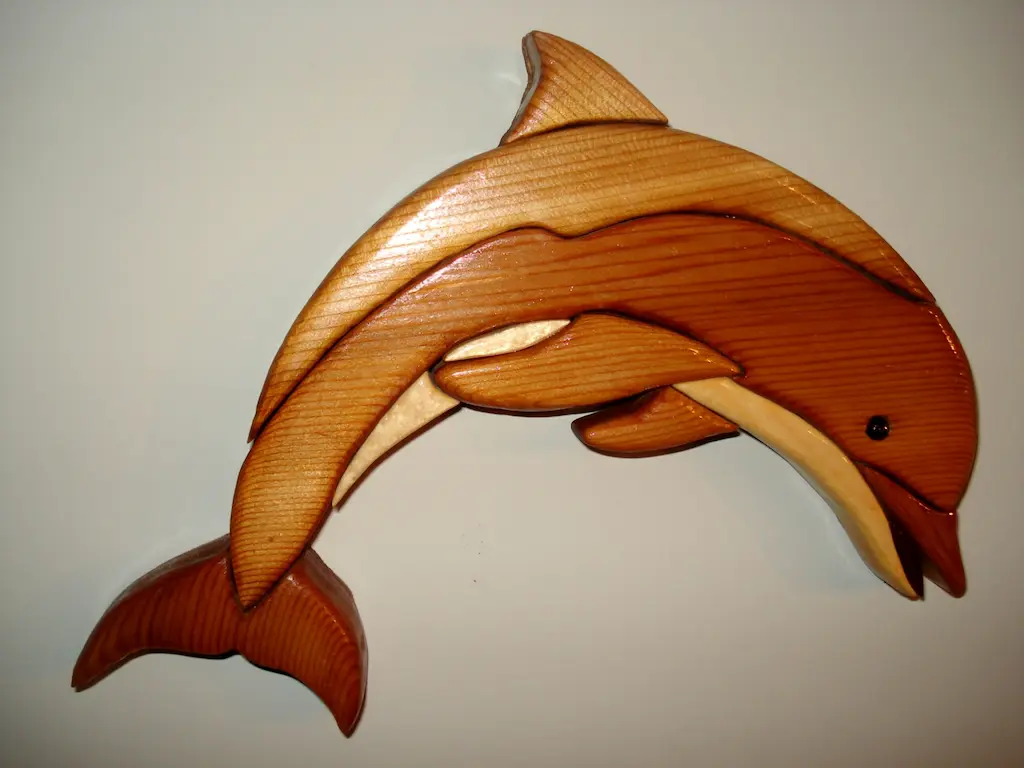 Intarsia Dolphins